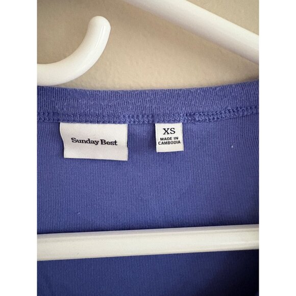 Aritzia Sunday Best Long Sleeve Top Bundle Honor Tee + Lola Henley in Size XS - Picture 3 of 13